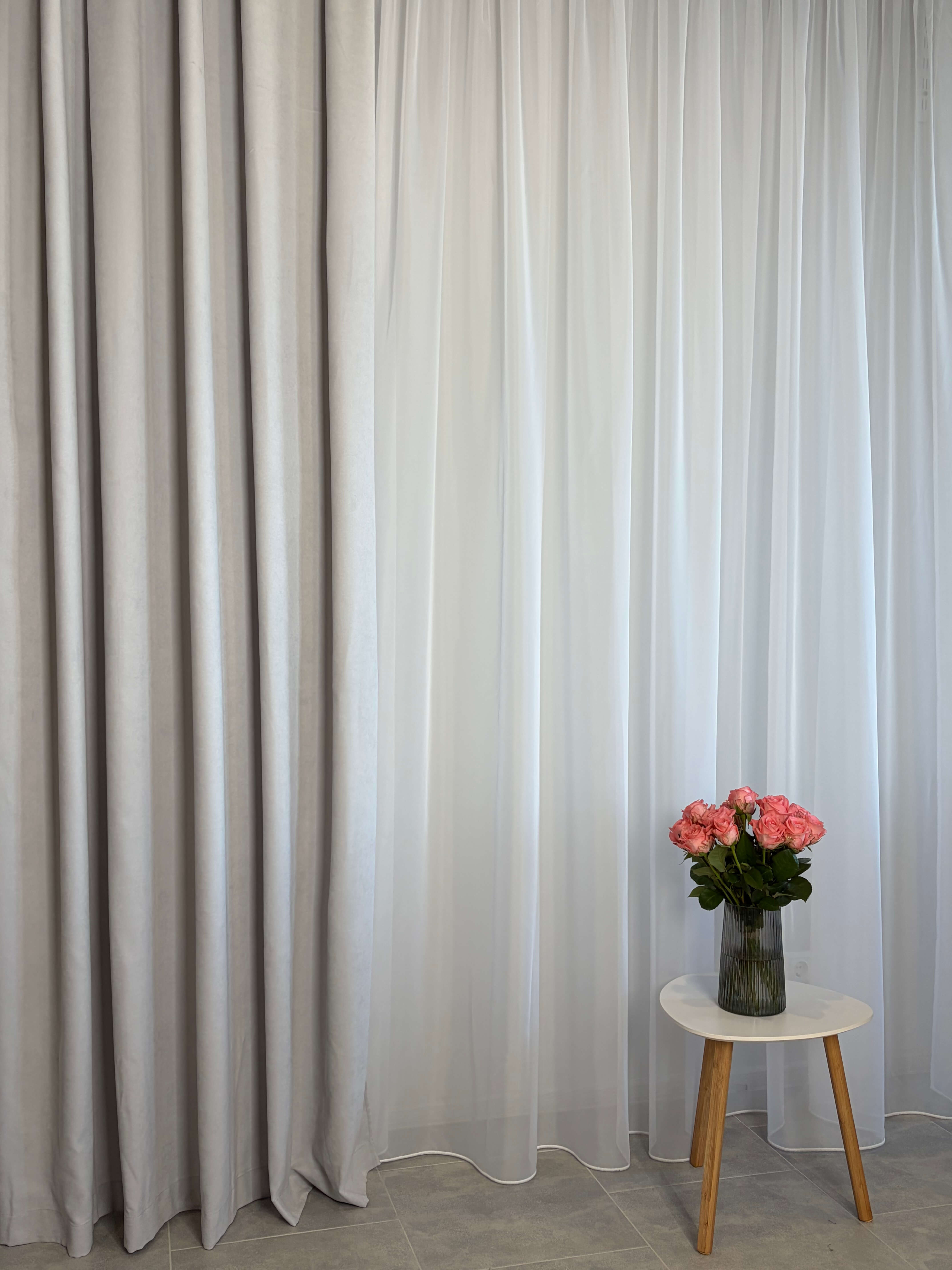 Штори "Мікровелюр" - Світло-сірий