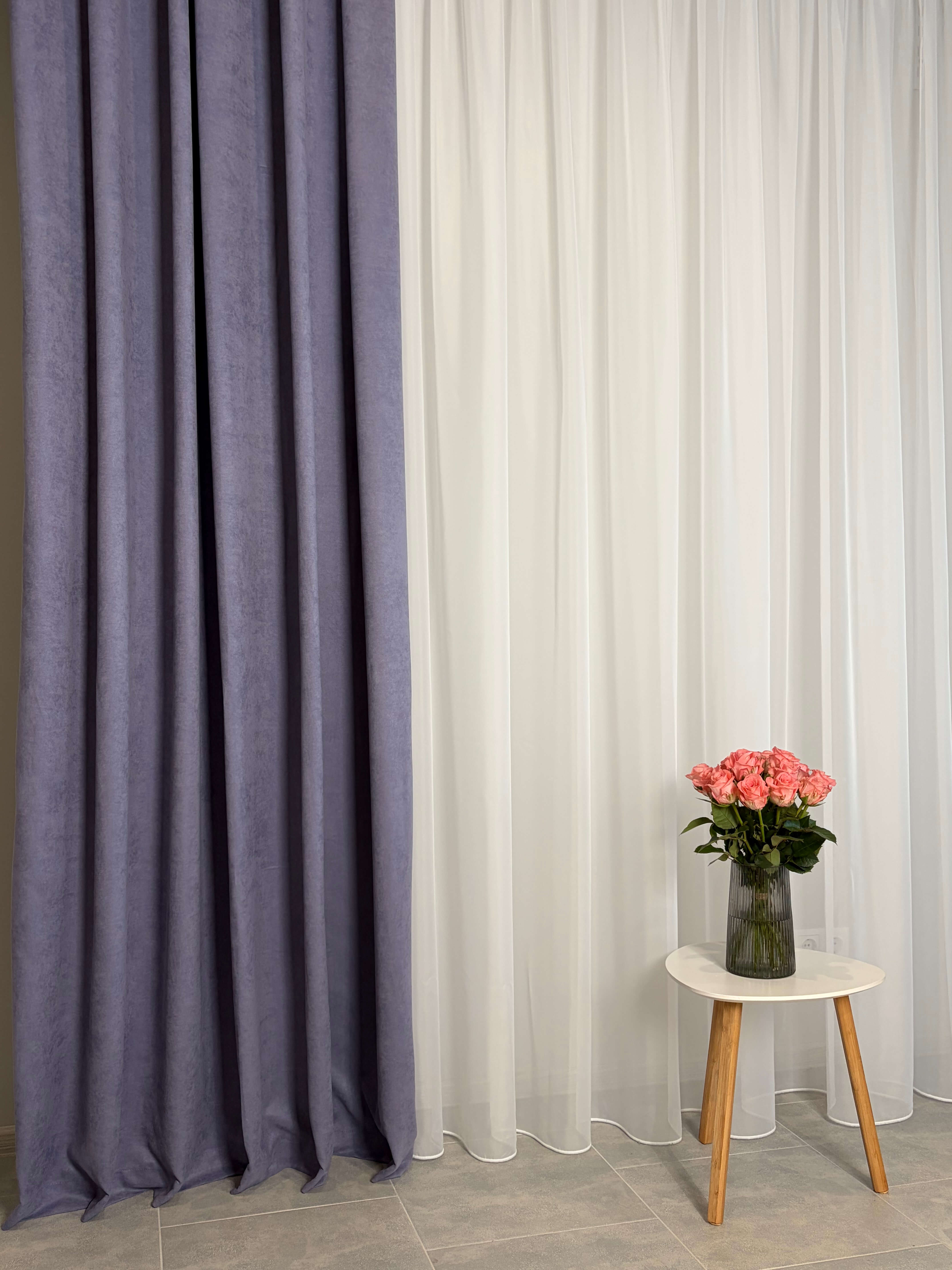 Штори "Мікровелюр" - Лаванда