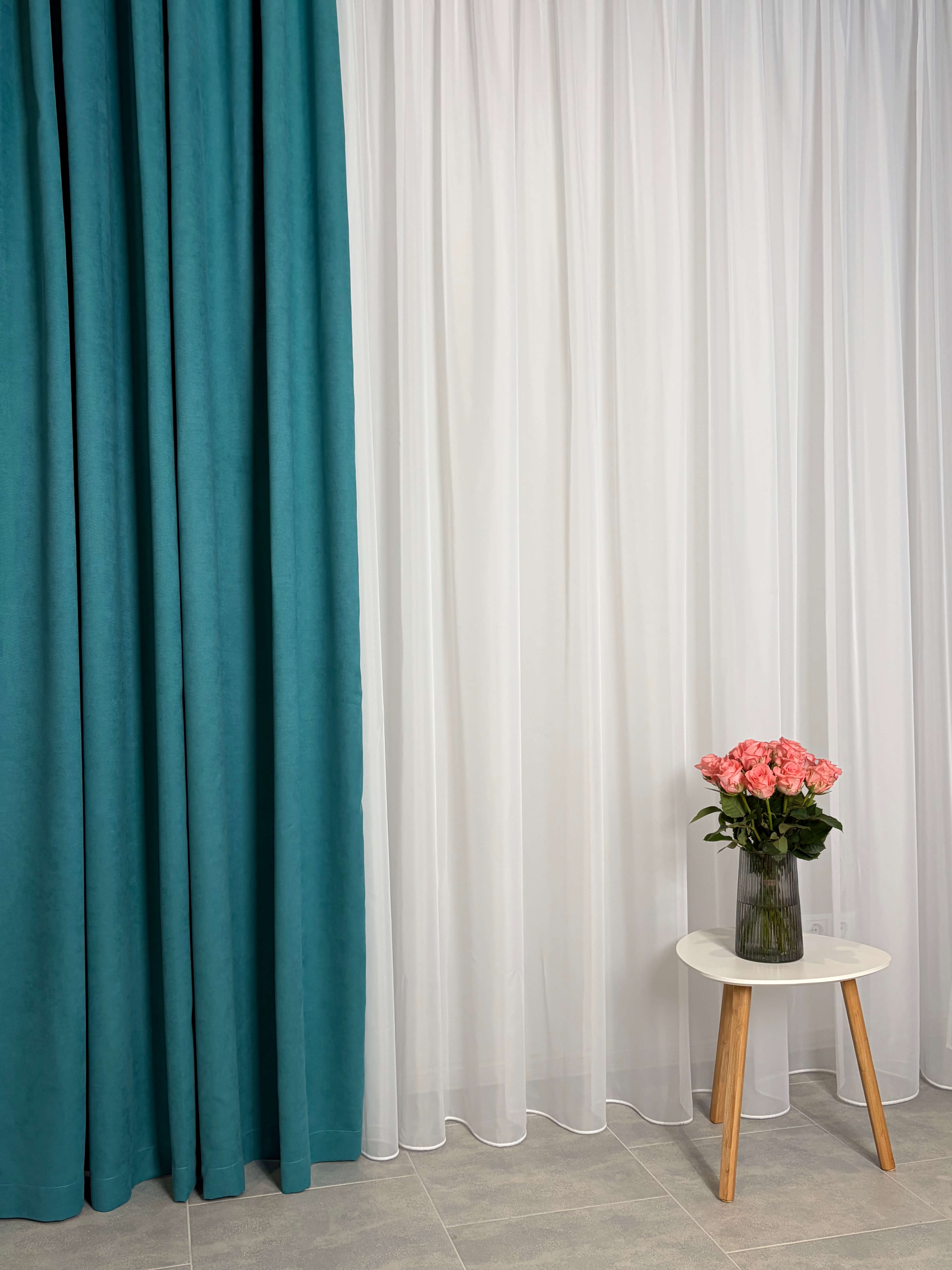 Штори "Мікровелюр" - Бірюзовий