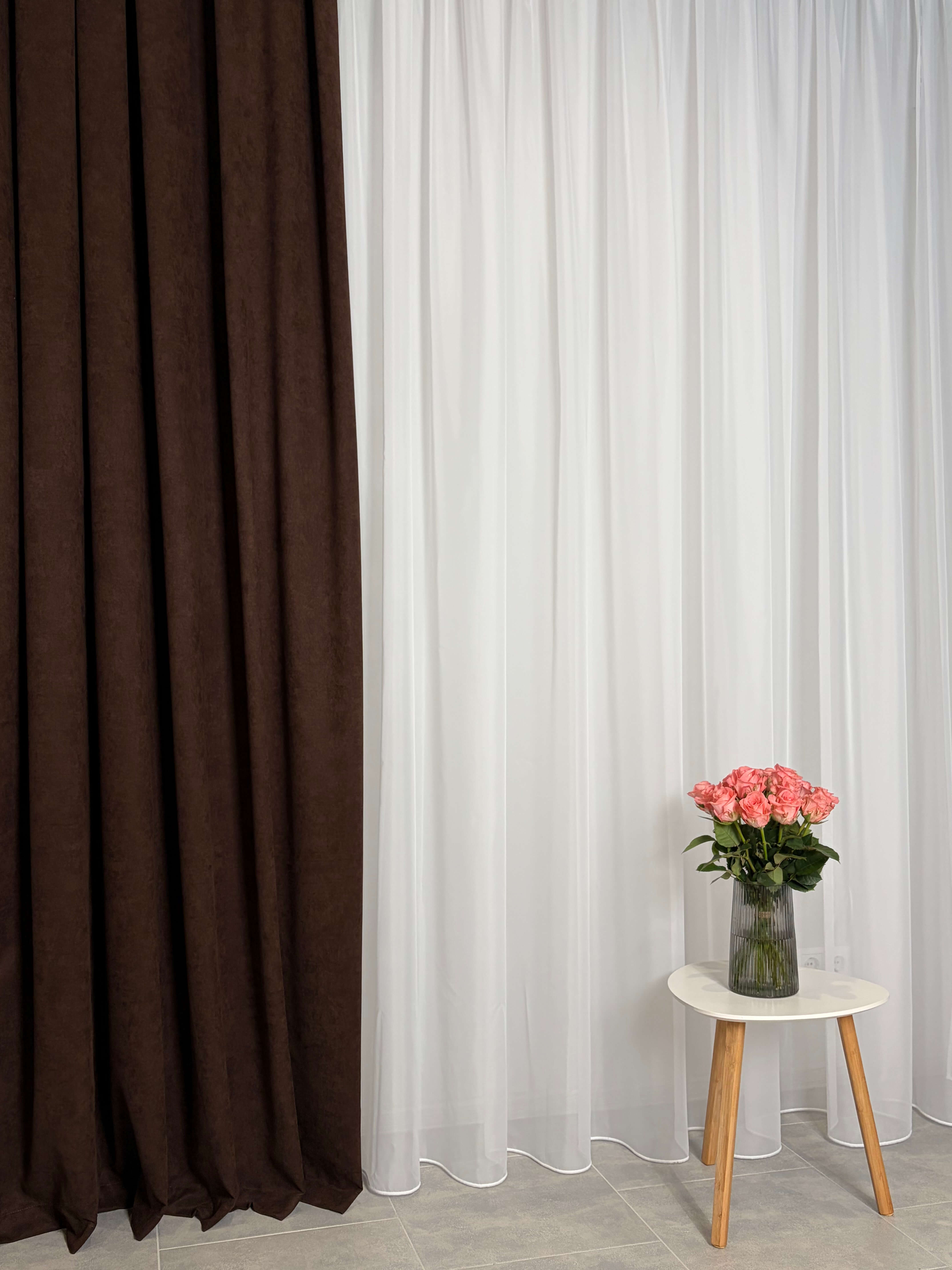 Штори "Мікровелюр" - Шоколад